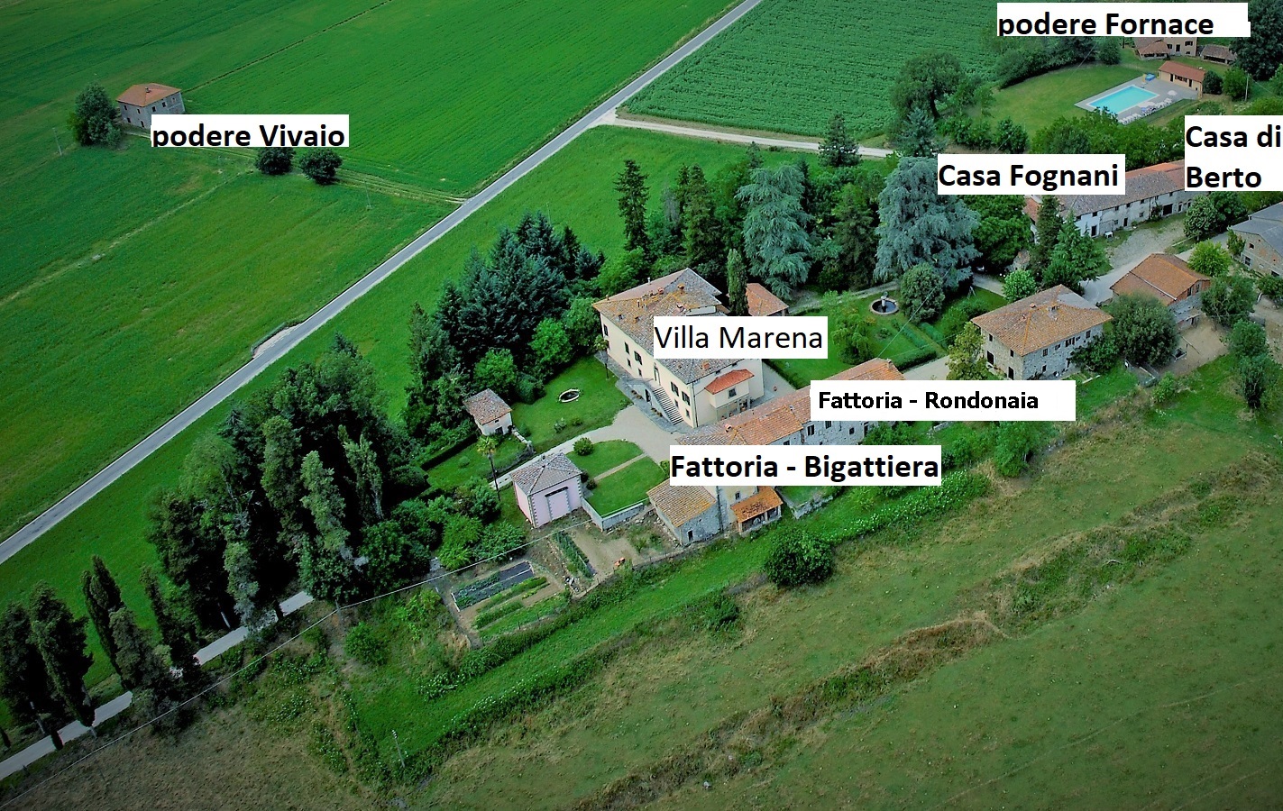 foto aerea agriturismo